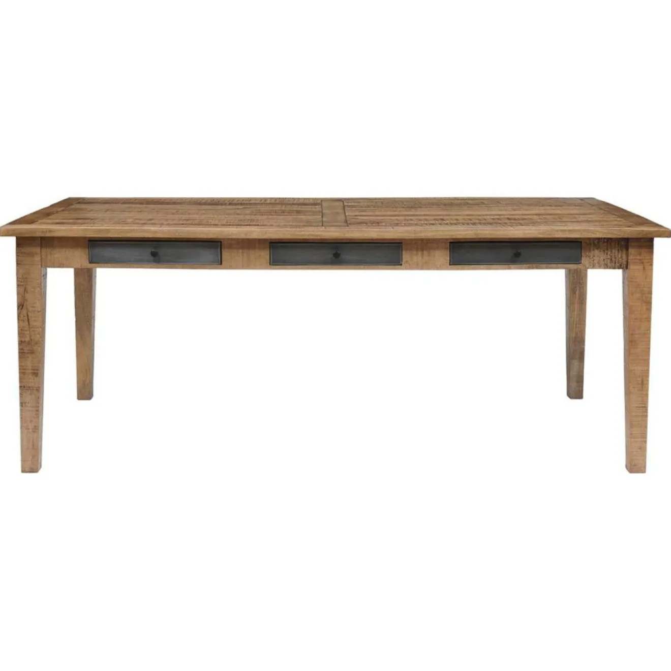 Discount Bois & Chiffons Table de repas 6 tiroirs manguier farm brun/miel - 200x100x76 cm