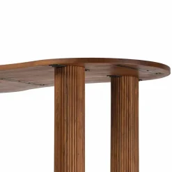 Bois & Chiffons Table de repas ovale 3/4 pieds acacia arad marron - 200x90x76 cm