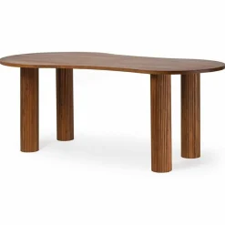 Bois & Chiffons Table de repas ovale 3/4 pieds acacia arad marron - 200x90x76 cm