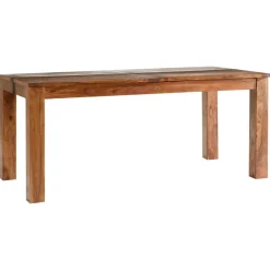 Bois & Chiffons Table de repas rectangulaire acacia tatoo ebene - 155x90x77 cm