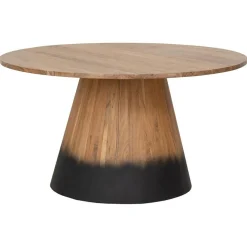 Discount Bois & Chiffons Table de repas ronde acacia dimona marron - D.140x76 cm