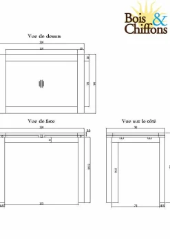 Bois & Chiffons Table haute mange debout rectangulaire Acacia Gordon Naturel - 130x90x106 cm