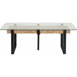 New Bois & Chiffons Table rectangulaire acacia sirin marron - 220x100x76 cm