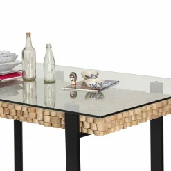 New Bois & Chiffons Table rectangulaire acacia sirin marron - 220x100x76 cm