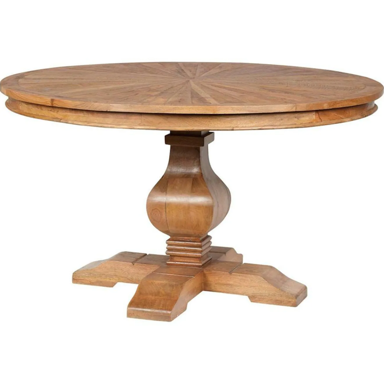 Bois & Chiffons Table ronde manguier solaris naturel - 135x135x76 cm