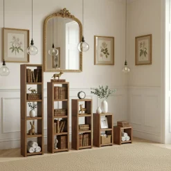 Hot Bois & Chiffons Étagère 2 cases H100 cm Acacia Florence Marron - 50x35x100 cm