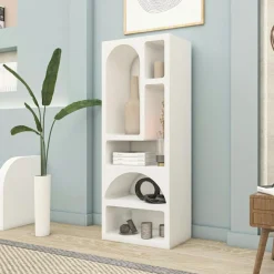 New Homitis Étagère à livres Vénus blanche - 60x150x32 cm