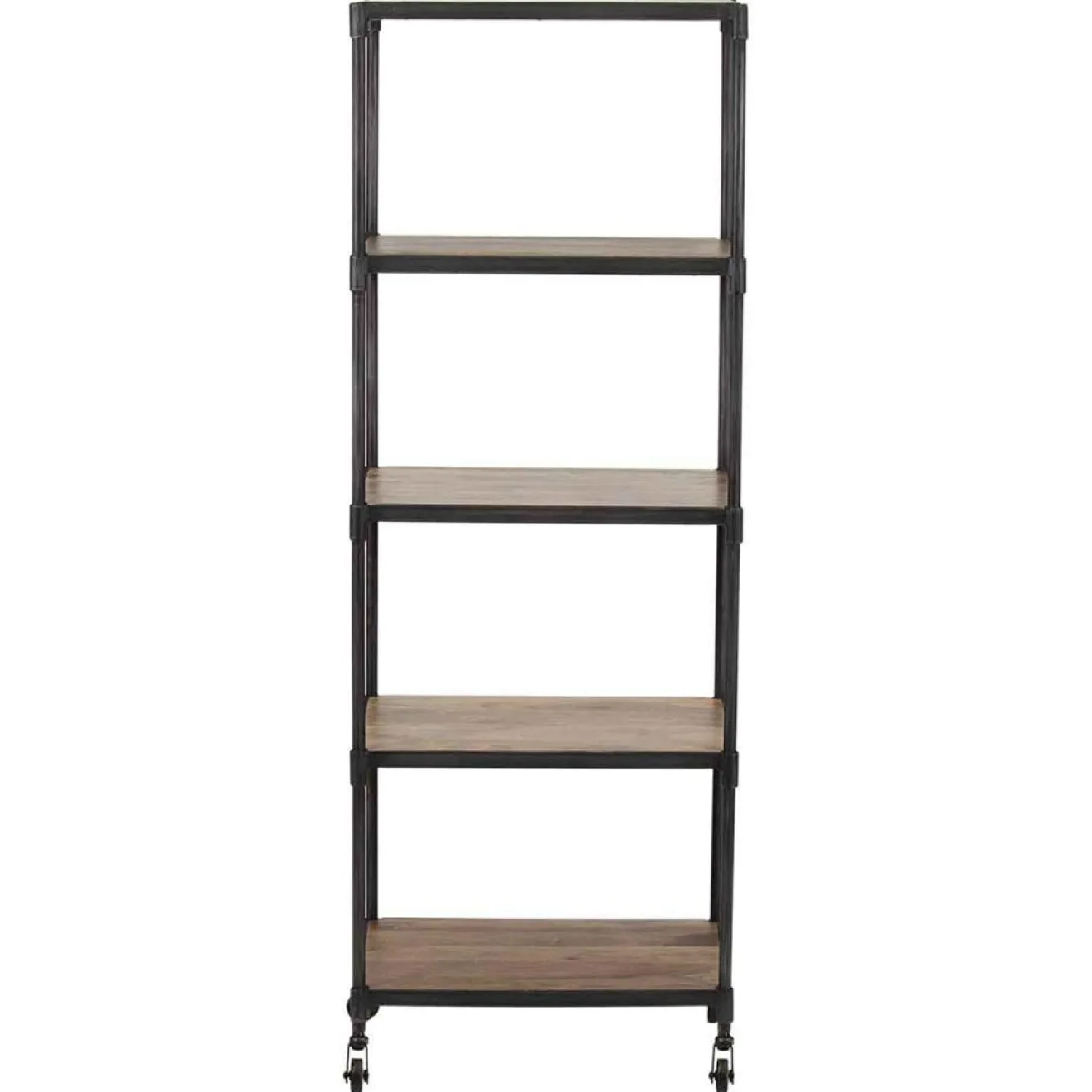 Best Bois & Chiffons Étagère à roulettes manguier carnac marron - 57x42x162 cm