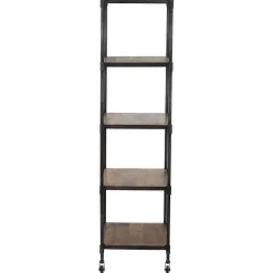 Best Bois & Chiffons Étagère à roulettes manguier carnac marron - 57x42x162 cm