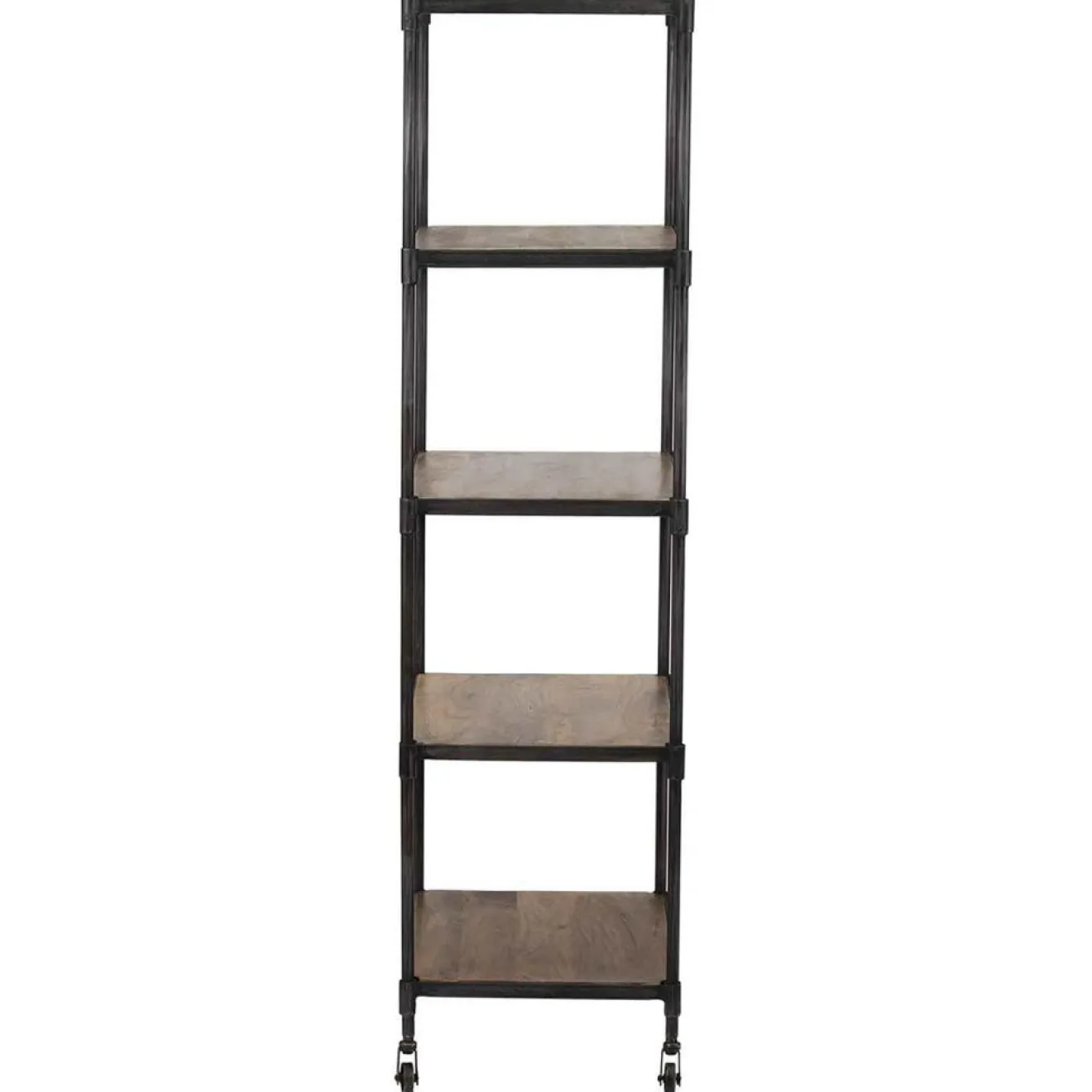 Best Bois & Chiffons Étagère à roulettes manguier carnac marron - 57x42x162 cm