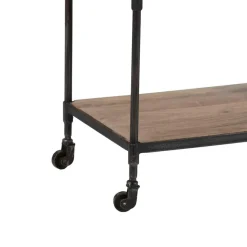 Best Bois & Chiffons Étagère à roulettes manguier carnac marron - 57x42x162 cm