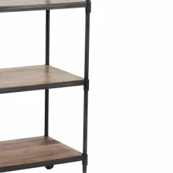 Best Bois & Chiffons Étagère à roulettes manguier carnac marron - 57x42x162 cm