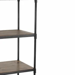 Best Bois & Chiffons Étagère à roulettes manguier carnac marron - 57x42x162 cm