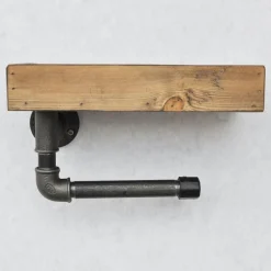 Wooden Art Étagère boruraf noyer/noir - 28x16x15 cm