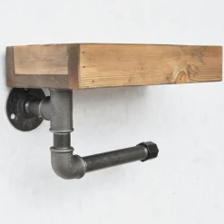 Wooden Art Étagère boruraf noyer/noir - 28x16x15 cm