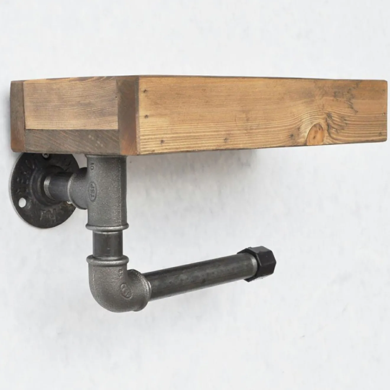 Wooden Art Étagère boruraf noyer/noir - 28x16x15 cm