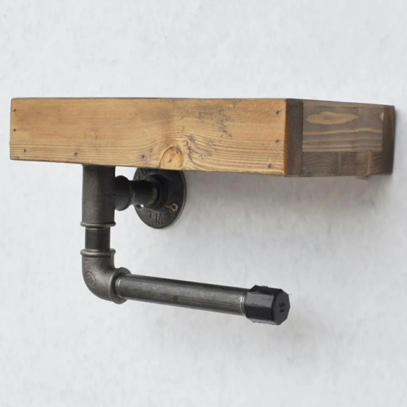 Wooden Art Étagère boruraf noyer/noir - 28x16x15 cm