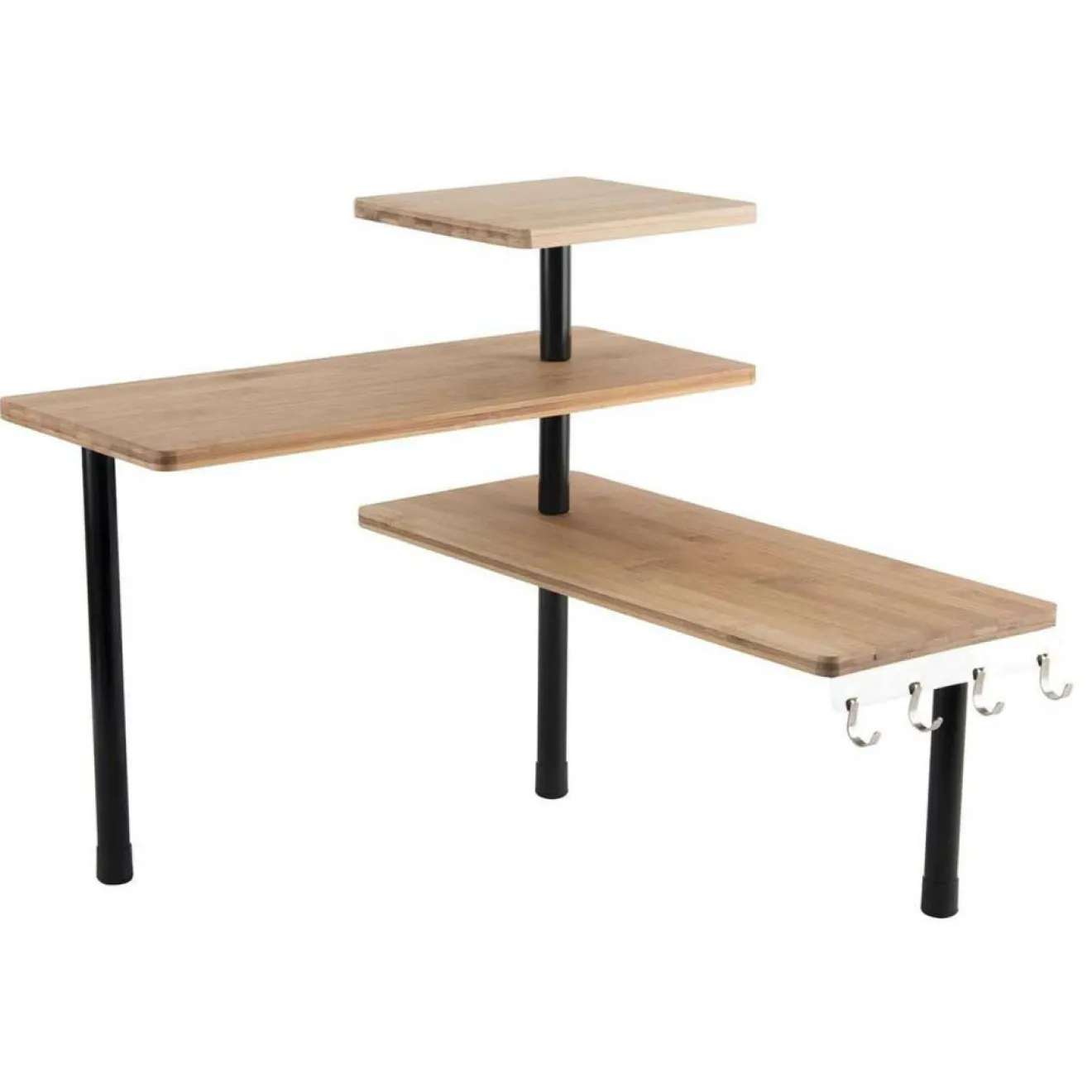 Online Cook Concept Étagère d'angle modulable 3 niveaux marron - 43x27x43 cm