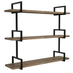 Hot Wooden Art Étagère murale Uras noyer - 90x76x22,5 cm