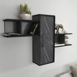 Best Homitis Étagère Olida-Bendire noire - 118.6x35x51.8 cm