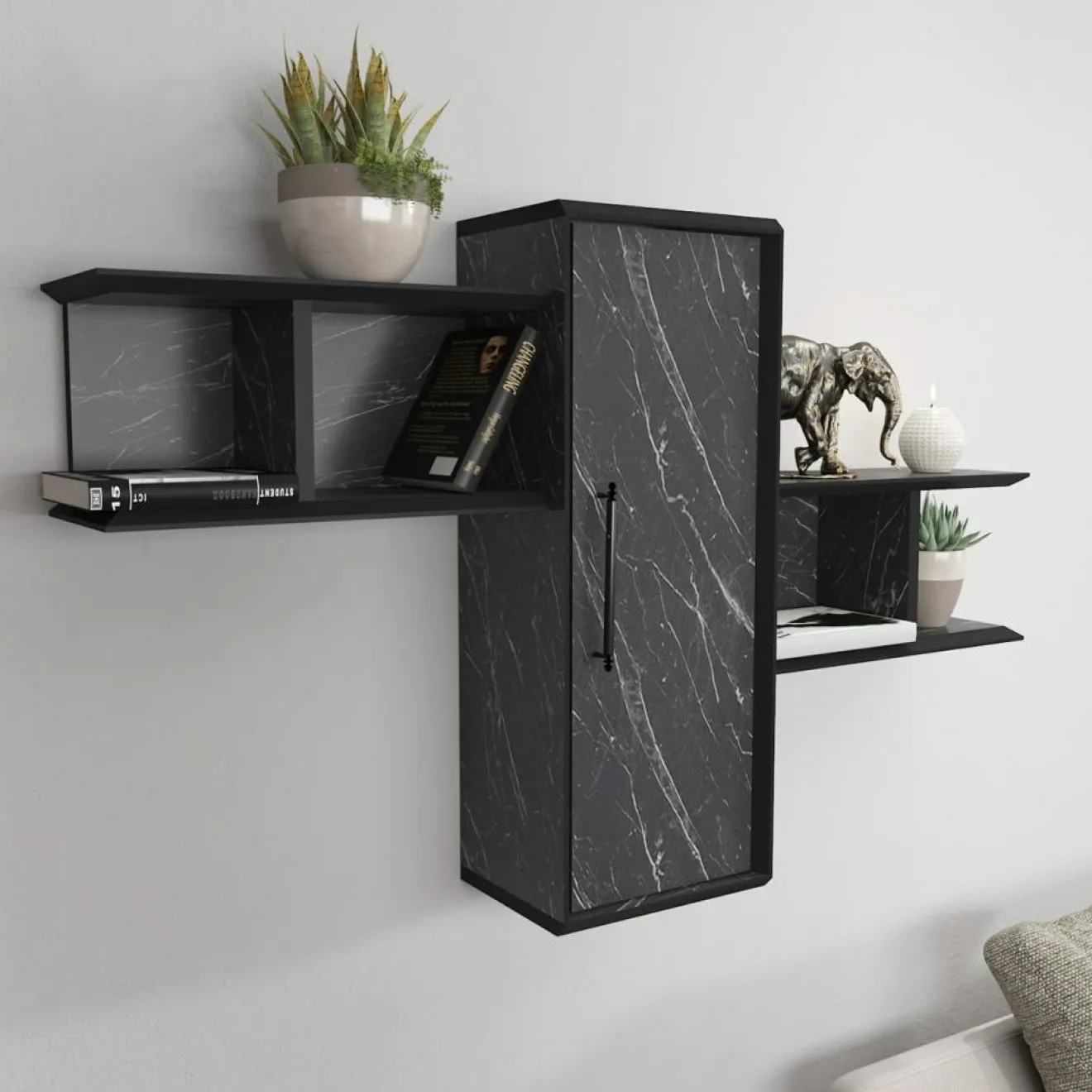 Best Homitis Étagère Olida-Bendire noire - 118.6x35x51.8 cm