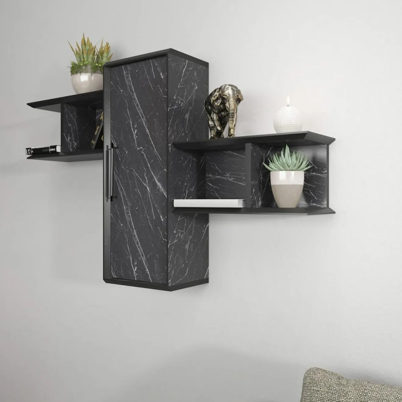 Best Homitis Étagère Olida-Bendire noire - 118.6x35x51.8 cm