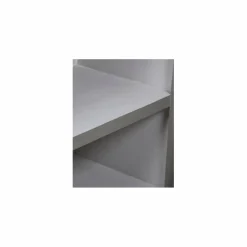 Discount Bois & Chiffons Étagère ouverte 5 niveaux en acacia massif et plaquage Gris argent - 120x55x220 cm