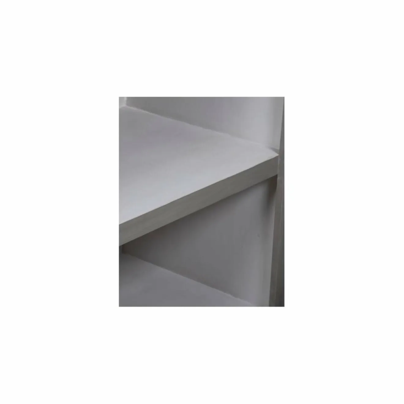 Discount Bois & Chiffons Étagère ouverte 5 niveaux en acacia massif et plaquage Gris argent - 120x55x220 cm