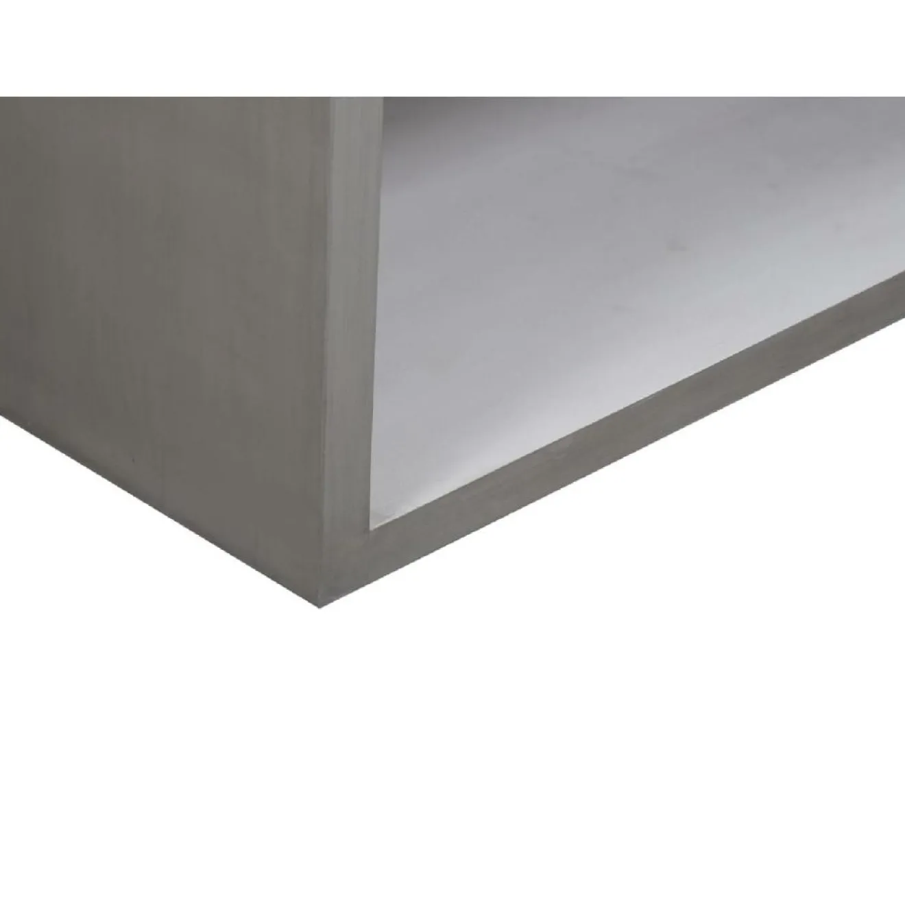 Discount Bois & Chiffons Étagère ouverte 5 niveaux en acacia massif et plaquage Gris argent - 120x55x220 cm