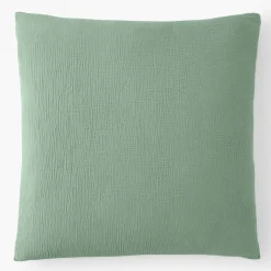 Baton Rouge Taie d'oreiller 100% Gaze de coton verte