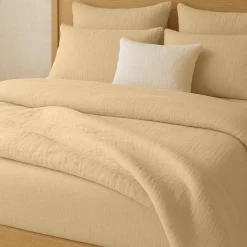 Outlet Baton Rouge Taie D'oreiller 100% Gaze de Coton Lavé ecru naturel