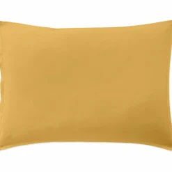 Baton Rouge Taie D'oreiller 100% Percale de Coton jaune moutarde