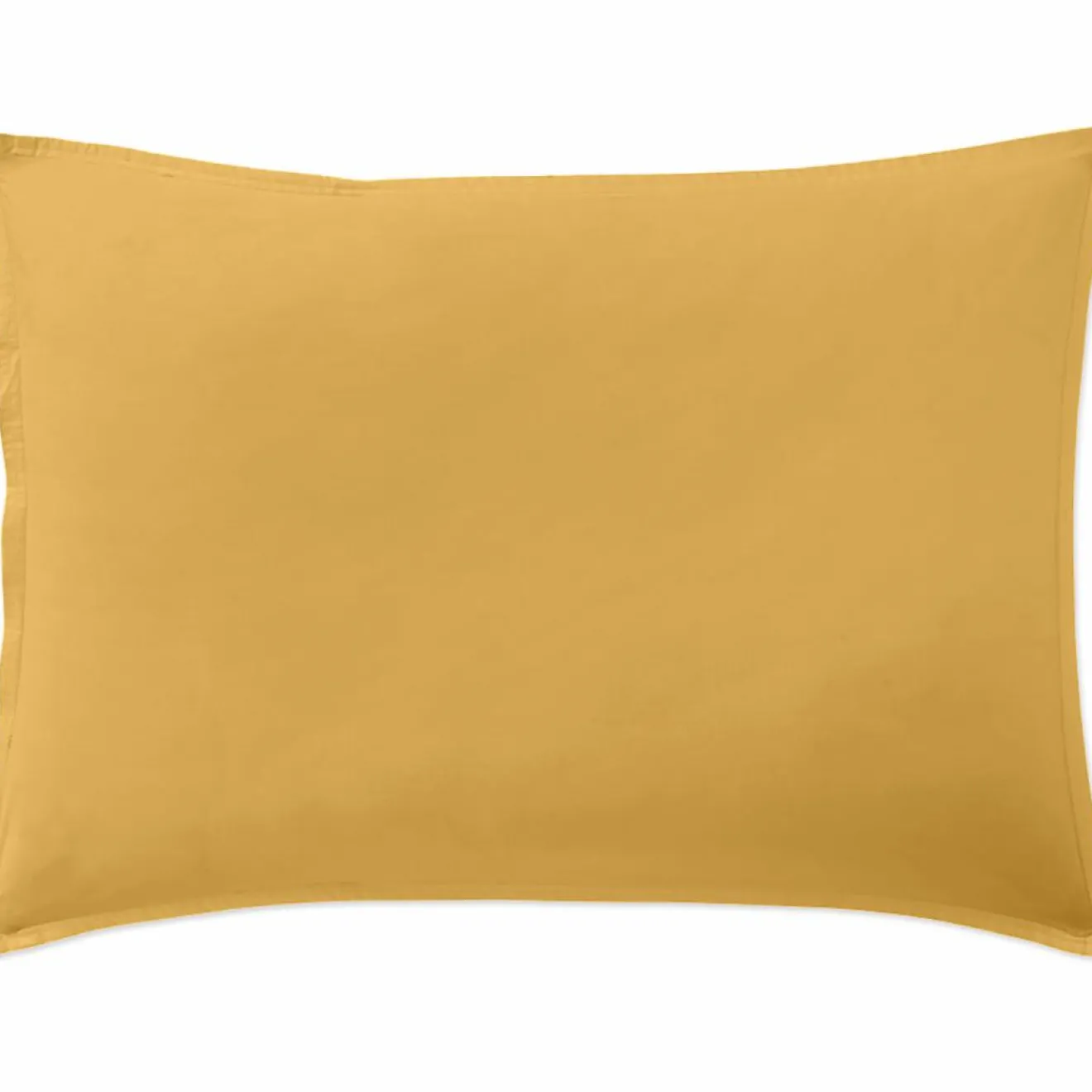 Baton Rouge Taie D'oreiller 100% Percale de Coton jaune moutarde