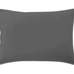 Outlet Baton Rouge Taie D'oreiller 100% Percale de Coton gris magnet