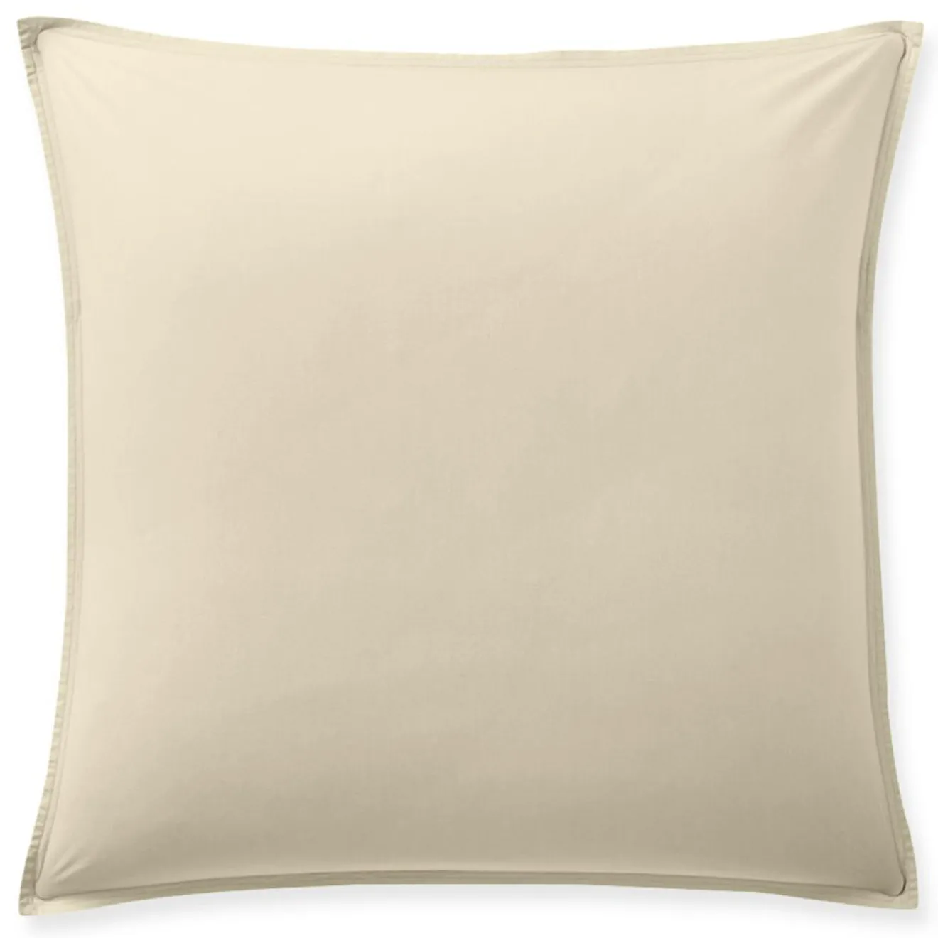 Clearance Baton Rouge Taie d'oreiller avec volant en percale de coton lavé ecru naturel