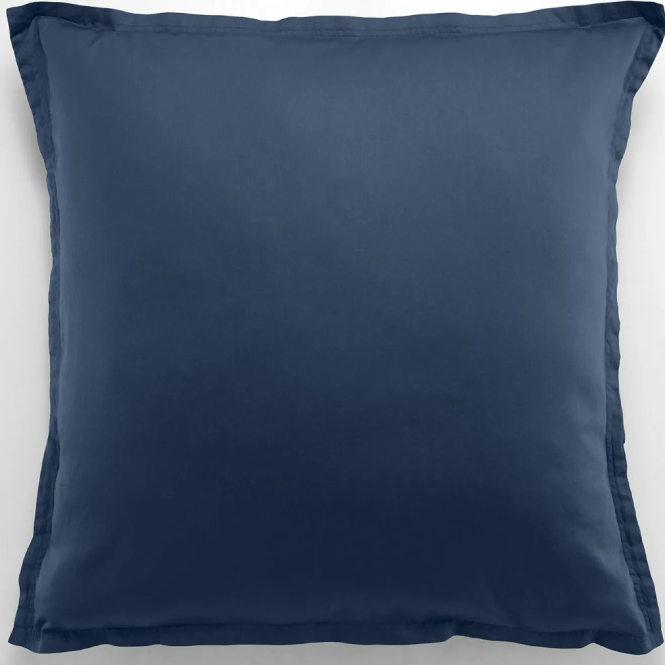 New Baton Rouge Taie d'oreiller avec volant satin de coton lavé bleue