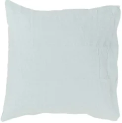 Discount Bed and Philosophy Taie d'oreiller en lin lavé bleu 80x80cm