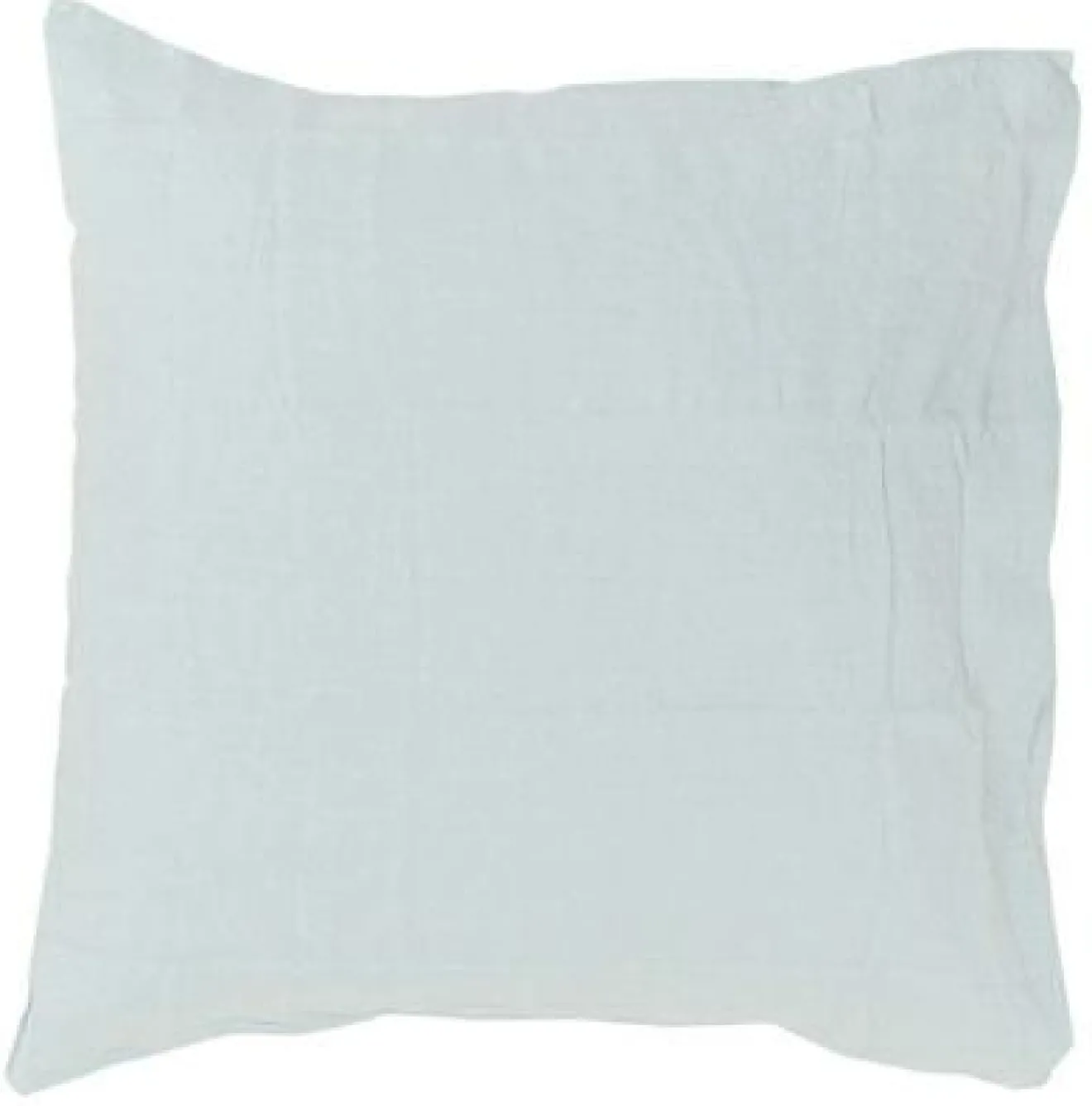 Discount Bed and Philosophy Taie d'oreiller en lin lavé bleu 80x80cm