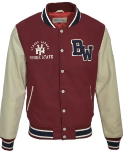 Hot Blue Wellford Teddy en Laine & Cuir Bron rouge