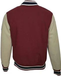 Hot Blue Wellford Teddy en Laine & Cuir Bron rouge