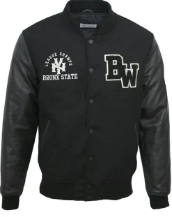 Homme Blue Wellford Teddy en Laine & Cuir Bron noir