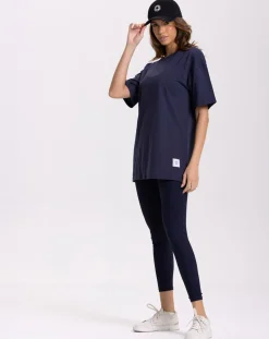 Femme Onamaste Tee Shirt Oversize bleu marine