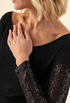 Femme Bleu Blanc Rouge Tee-Shirt Waren noir