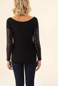 Femme Bleu Blanc Rouge Tee-Shirt Waren noir