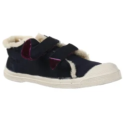 New Bensimon Tennis basses fourrées à scratch marine