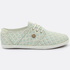 Femme Faguo Tennis Cypress à carreaux aqua/doré