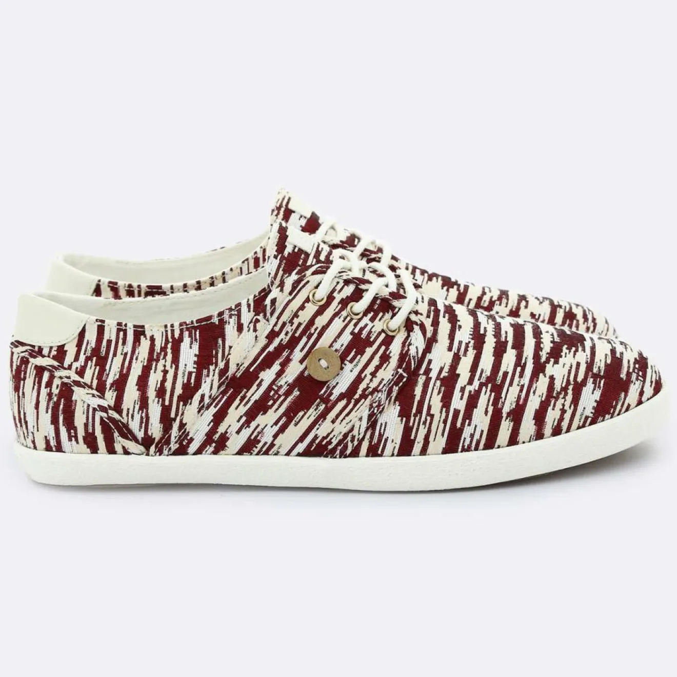 Clearance Faguo Tennis Cypress imprimées blanc/bordeaux