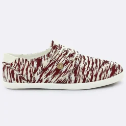 Clearance Faguo Tennis Cypress imprimées blanc/bordeaux