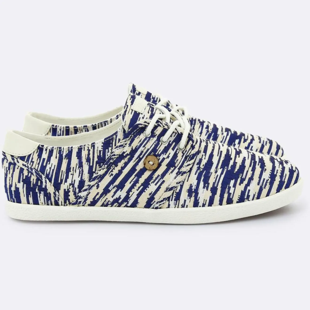 Femme Faguo Tennis Cypress imprimées blanc/bleu foncé