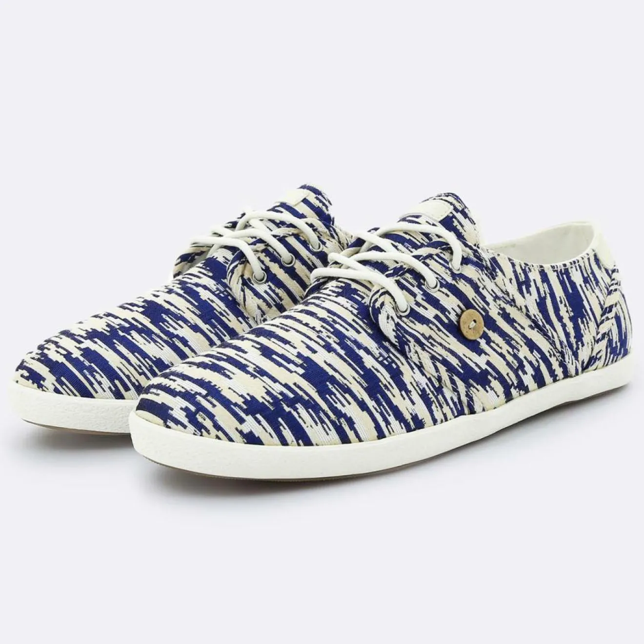 Femme Faguo Tennis Cypress imprimées blanc/bleu foncé